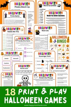 halloween print and play games for kids