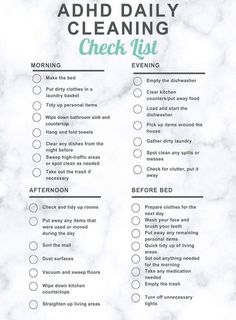 a checklist with the words, how to add daily cleaning and other things in it