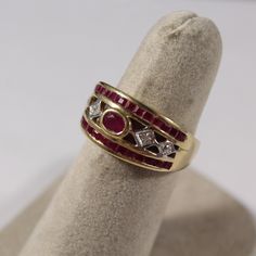 -Vintage 10k Gold Ruby Diamond Ring 6.25US -Ring size: 6.25US -Total weight: 3.1 g -Marked 10k -Have two small diamonds on the side Vintage Ruby Diamond Ring Stamped 14k, Vintage Ruby Rings With Diamond Accents, Vintage 14k Gold Ruby Ring With Diamonds, Vintage Ruby Diamond Ring In 14k Gold, Vintage 14k Gold Ruby Ring With Single Cut Diamonds, Vintage Ruby Ring With Vvs Clarity, Vintage Gold Ruby Ring With Vvs Clarity, Vintage Ruby Diamond Ring, Vintage Red Rings With Diamond Accents