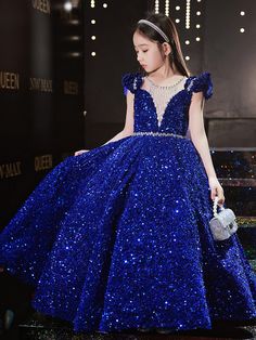 Sequin Girl Pageant Dress Pageant Dresses For Kids, Grown Design, Princess Dresses Kids Ball Gowns, Evening Weddings, Prom Dress Aesthetic, Children Wears, Pagent Dresses, Kids Prom Dresses