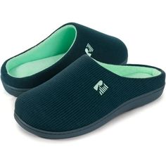 Experience the epitome of comfort with RockDove Women's Two-Tone Memory Foam Slide Slippers. The waffle knit upper gently hugs your feet, while the memory foam cushioning molds to your unique foot shape, providing a luxurious, personalized fit. The durable anti-skid sole offers stability and safety, plus they are machine washable for convenience. Slip into these and feel immediate relaxation, as if walking on clouds. Ideal for enjoying serene comfort at home. Size: 9/10 US Women's.  Color: Multicolor.  Gender: female.  Age Group: adult. House Shoes Slippers, Slide Slippers, On Clouds, Walking On Clouds, Cowboy Boots Women, Slipper Sandals, House Shoes, Slipper Shoes, Waffle Knit