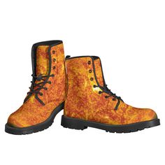 These hippie-inspired Leather Lightweight Boots are perfect for any free spirit looking to add some unique flair to their footwear collection. Made from high-quality leather, these boots feature a stunning flaming sun print that will make a statement wherever you go. The lightweight design allows for all-day comfort, while the durable construction ensures long-lasting wear. Whether you're heading to a music festival or just want to add a touch of bohemian style to your everyday look, these boots Hippie Boots, Lightweight Boots, Hippie Van, Embrace Nature, Hippie Vibes, Footwear Collection, Sleeveless Jacket, Printed Leather, A New Day