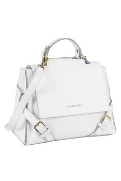 Sveva Bag Smooth Leather S Orciani White color Single interior compartment Flap closure Inside shoulder strap Front logo Single handle Buckles on bottom Size: Width 26cm x Height 20cm x Depth 13cm Shopping Bags With Gold-tone Hardware And Flap, Elegant White Flap Bag, Elegant White Flap Shoulder Bag, Elegant Shopping Bag With Flap, Shopping Satchel With Gold-tone Hardware And Flap, Shopping Satchel With Top Carry Handle And Flap, Elegant Bag With Top Carry Handle And Flap, Modern Shoulder Bag With Flap And Top Carry Handle, Modern Satchel With Detachable Handle And Flap