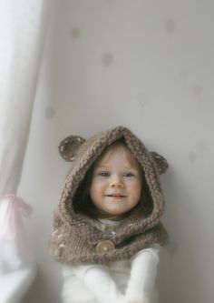 "🎁 + FREE gift pattern! Easy bear hooded cowl that will make the perfect winter accessory? This is knitting pattern for cute teddy bear hood Barri with a small patch. Worked in the round and flat with super bulky yarn. Decorated with round ears and a patch, perfect to wrap up those cold autumn and winter days and look cute. Want to crochet this? Here's the pattern: https://www.etsy.com/listing/249741871/crochet-pattern-teddy-bear-hooded-cowl?ref=shop_home_active_1 This listing is only a PDF PAT Hooded Cowl Pattern, Winter Hat Pattern, Bear Hat Pattern, Hood Pattern, Cowl Knitting, Hooded Cowl, Cowl Knitting Pattern, Super Bulky Yarn, Bear Hoodie