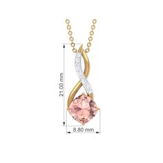 Détails du produit
Conçu pour les femmes en or massif, il s'agit d'un collier à pendentif infini comportant une morganite taille coussin en guise de solitaire ornée d'un serti griffes avec un diamant rond brillant orné d'un serti pavé, uniquement pour vous.

Informations sur le produit

SKU
SHP-PENDANT062194089


Longueur
21mm


Largeur
8,8 mm


Poids
4,10 g (environ)



INFORMATIONS MORGANITES

Nombre de pierres
1 pièces


Poids total
2,10 carats (environ)


Dimension (environ)
Coussin-8X8 mm-1 Rose Gold Morganite, Infinity Pendant, Signature Jewelry, Pave Setting, Timeless Jewelry, Small Pendant, Brilliant Diamond, Conflict Free Diamonds, Morganite