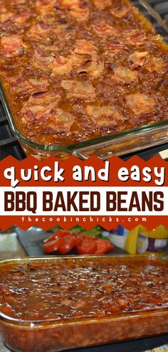 Always a favorite at summer BBQs! It's an easy side dish recipe using canned baked beans. Incredibly simple yet packed with flavor, these BBQ baked beans with bacon are perfect for your 4th of July food! Baked Beans Using Dry Beans, Bush Baked Beans Doctored, Baked Beans For 50 People, Trisha Yearwood Baked Beans, Easy Baked Beans Recipe, 4th Of July Food