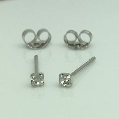 Tiny diamond cz cartilage stud earrings, cz diamond stud earrings, cartilage piercings, men's earrin