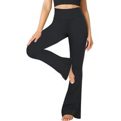 PRICES MAY VARY. 92% Polyester, 8% Spandex Imported ✅NEW FASHION &70S FLARE STYLE. Classic wide-leg design flared hem design to create a leg-lengthening silhouette, giving a dressy look. Makes your legs look slender, a streamlined look and show the best shape of the body These comfortable flare pants feature loose straight opened legs so you can free movement. Tight & uniquely fit to flatter every size. Both sexy and elegant. ✅ HIGH WASIT & FLARE DESIGN- MOREFEEL flare legging with tummy control Bootcut Leggings, Boot Cut Leggings, Flare Yoga Pants, Boho Pants, Black Flare, Hem Design, Ankle Leggings, Bell Bottom Pants, Flare Leggings