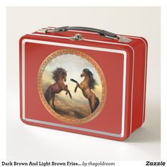 Dark Brown And Light Brown Friesian Draft Horses Metal Lunch Box.comes in 6 colors..#metal #lunch #box #lunchbox Christmas Ideas Gifts, Fun Lunch, Christmas Lunch, Metal Lunch Box, Draft Horses, Lunch Boxes, Christmas Box, Family Kids, Merry Xmas