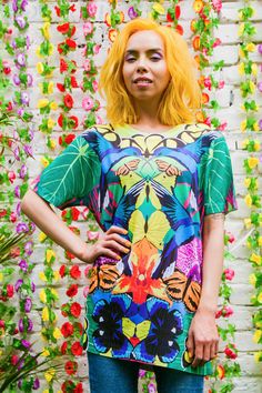 Botanico Tropical T-Shirt Trip To Brazil, Festival T Shirts, Festival Shirts, Leopards, Beauty Collection, Hummingbirds, Vacation Outfits, Beautiful Butterflies, Ethical Fashion