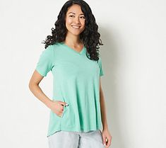 This swingy short-sleeve top is your new go-to for easy-going days spent strolling through town. Pair it with leggings, jeans, or even sweats for a casually chic look. From LOGO by Lori Goldstein®. Mesh Short Sleeve Top, Is Logo, Casually Chic, Mesh Short, Lori Goldstein, Mesh Shorts, Easy Going, Short Sleeve Top, Short Sleeves Tops