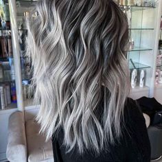 15 Shining Hairstyles With Silver Highlights | HairAide Silver And Dark Hair, Dark Hair With Silver Highlights, Brown Hair With Silver Highlights, Peekaboo Highlights, Silver Highlights, Stunning Hairstyles, Gorgeous Hair Color, Winter Hair Color, Beauty Makeup Tips