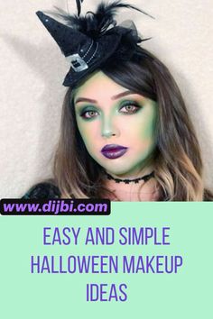 Witch Makeup For Work, Witches Make Up For Women, Witch Make Up Kid, Easy Kids Witch Makeup, How To Paint A Witch Face, Witch Make Up Halloween Simple, Witchy Makeup Halloween Easy, Kids Halloween Witch Makeup, Half Witch Face Makeup