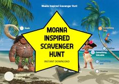 New and never seen before Moana inspired Scavenger Hunt!  Great as an activity during a Moana party or even as a Moana party favor! The children will have fun together with their favorite characters while learning new things at the same time! The scavenger hunt includes  * 15 fun things to find This is an instant download, no physical items will be sent to you! Simply print and hunt! ------------------------------------------------------------ WHAT'S INCLUDED ------------------------------------------------------------ - Digital file(s) only, NO physical item will be shipped - One High-resolution PDF file formatted to fit an A4 sheet of paper ------------------------------------------------------------ PRODUCT INFO ------------------------------------------------------------ You will not b Moana Party Games, Michael Jackson Party, Party Scavenger Hunt, Birthday Scavenger Hunt, Scavenger Hunt Party, Would You Rather Game, Scavenger Hunt Birthday, Learning New Things, Moana Party