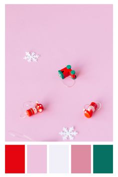 the color scheme is red, green, and white with snowflakes on it