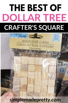 the best dollar tree crafter's square cubes on display in a store