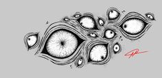 an artistic drawing of some kind of animal's eye