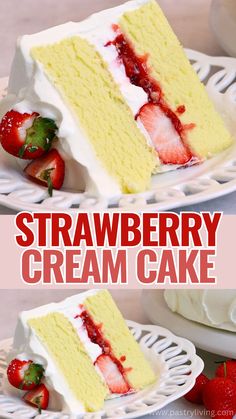 this strawberry cream cake is so good it's made with only 3 ingredients