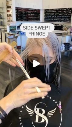 Womens Side Bangs Haircut, Thick Side Fringe, Easy Side Bangs, One Side Fringe, Trim Side Bangs, Full Side Swept Bangs, Choppy Side Fringe, Side Bangs For Ponytail, Side Swept Bangs For Thinning Hair