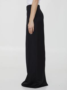 63% Viscose, 37% Silk Elegant Wide Leg Lined Skirt, Elegant Full Length Lined Bottoms, Chic Formal Bottoms With Long Inseam, Silk Long Skirt For Evening, Luxury Long Skirt For Evening, Elegant Long Skirt For Cocktail Occasions, Silk Flowy Skirt For Workwear, Luxury Formal Long Skirt, Full Length Silk Lined Bottoms