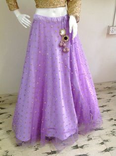 Gold sequin blouse with sequinned tulle skirt and dupatta. Blouse style is customisable as is the color of the skirt and dupatta The dress will be made to order in your size. I'll send you a measurement sheet once you order for the measurements. Please convo me if you have any questions or need any customisation Festive Lavender Lehenga With Sheer Dupatta, Lavender Traditional Drape Lehenga For Party, Lavender Lehenga For Party With Traditional Drape, Lavender Lehenga For Festive Party, Bollywood Style Lavender Lehenga For Party, Festive Lavender Lehenga For Party, Bollywood Lavender Lehenga For Party, Lavender Lehenga For Reception And Festivals, Lavender Lehenga For Wedding And Festivals