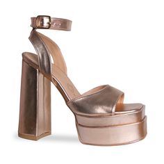 Take Favorite Looks To New Heights With These Platform Sandals From Antonio Cavala. Crafted From Super Comfortable Materials, This Pair Sports A Platform And Trend-Forward Block Heel For A Flirty, Dynamic Highlight. Features Vegan Leather Upper Adjustable Ankle Strap Closure Square Open Toe Synthetic Lining Padded Footbed 1.96" Double Platform, 5.9" Covered Block Heel Super Comfort Insole Only High Quality Materials Used Same Day Shipping!! Chunky Platform Sandals With Block Heel For Party, Party Sandals With Chunky Platform And Block Heel, Glamorous Sandals With Chunky Round Toe Platform, Chunky Platform Block Heels With Open Heel For Party, Party Block Heels With Chunky Platform And Open Heel, Elegant Chunky Platform Sandals For Party, Gold Chunky Platform Heels With Round Toe, Gold Chunky Platform Heels For Party, Gold Heels With Chunky Platform And Round Toe