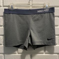 Women’s Light Gray Nike Pro Spandex Shorts In Great Condition Never Worn, No Flaws Size: Large Smoke And Pet-Free Home Grey Nike Pros, Nike Pro Spandex Shorts, Nike Pro Spandex, Gray Nike, Spandex Shorts, Nike Pros, Shorts Athletic, Nike Shorts, Athletic Shorts