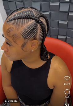 Four Braids Cornrow Criss Cross, Criss Cross Braids Black Women, Cross Over Cornrows Braids, Canrows Going Back, Corn Rolls With Knotless Braids, 4 Cross Stitch Braids, Braids To The Back Hairstyles, Crisscross Stitch Braids