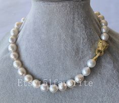 Jewelry: fresh water pear, genuine cultured pearl Color: white Grade: AA+, have natural blemish and growth rings on pearl's surface, just as photos Size: 11-14mm Length: offer different inch Handwork: knotted between every 2 pearl bead Metal: alloy, 18KGP Shipping: I will send out your order in 1-5 business days. Usually will take about 8-20 business days.  Good luck! White Oval Baroque Pearl Jewelry, Baroque Pearl Necklace For Anniversary, White Baroque Pearl Jewelry For Anniversary, Fresh Water Pearl Necklace, Water Pearl Necklace, Fresh Water Pearl, White Rice, Freshwater Pearl Necklaces, Pearl Chain