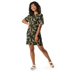 **Unleash Your Style with the All-Over-Print T-Shirt Dress!  Discover the ultimate in versatile fashion with our all-over-print T-shirt dress, available in sizes 2XS-6X. Perfect for women of all shapes and sizes, this dress offers over 300 unique vibrant designs that will never fade. Whether you're dressing up for a night out, lounging at home, or stepping out in casual street style, this dress is your go-to choice. Here's why you'll love it: - 🎨 **Vibrant Designs Choose from over 300 stunning Camo Dress, Aesthetic Dress, Fit Summer, Pajama Dress, Hawaiian Beach, Urban Streetwear, Shirt Dress Casual, Street Wear Urban, Casual Street Style