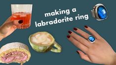 MAKING A LABRADORITE STATEMENT RING + starting seedlings, kombucha & more Statement Ring Silver, Kombucha, Statement Ring, Labradorite, Statement Rings, Copper, Ring