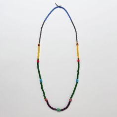 These vibrant beaded necklaces are designed to look great as a single strand or mixed together in groups of two, three, four or more! We make these using a colorful combination of vintage and new glass beads plus a few lucite beads all strung on a waxed poly/cotton cord. About 27" long. Handmade in the USA. Sold individually. Multicolor Single Strand Glass Beaded Necklaces, Multicolor Single Strand Glass Beaded Necklace, Multicolor Single Strand Czech Glass Beads, Multicolor Czech Glass Beads, Single Strand, Colorful Adjustable Beaded Necklaces With Polished Beads, Colorful Adjustable Beaded Necklace With Polished Beads, Adjustable Rainbow Single Strand Beads, Adjustable Single Strand Rainbow Beads, Adjustable Rainbow Polished Beads Necklace