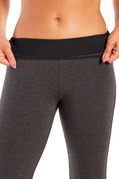 Set the tone for checking off your long to-do list (from school drop-offs to Pilates) with these boot-cut moisture performance pants! The Power Mesh at the waist and 4-way stretch will support and offer mobility, all day long. Solid: 86% Cotton, 14%; Spandex; Heather: 53% Cotton, 35% Polyester, 12% Spandex 32" Inseam 4" Curved Waistband with Power Mesh for Tummy Control 4-Way Stretch Cotton Spandex Jersey Semi-Fitted Boot Leg Dry-Wik ® Moisture Performance, Coolmax Gusset StretchOnx Machine Wash Curved Waistband, Pair Of Pants, Bra Cups, Black Charcoal, To Do, Cotton Spandex, Stretch Cotton, To Do List, Boot Cut