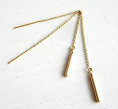 LINE THREADER  | line earrings, long earrings, gold earrings, chain earrings, tread earring, geometr Minimalist Linear Earrings With Delicate Chain, Minimalist Dangle Linear Earrings, Minimalist 14k Gold Linear Earrings With Adjustable Chain, Minimalist Yellow Gold Linear Earrings With Delicate Chain, Minimalist Yellow Gold Linear Earrings, Minimalist Gold Long Drop Threader Earrings, Minimalist Linear Drop Earrings With Delicate Chain, Minimalist 14k Gold Filled Threader Earrings, Minimalist 14k Gold Threader Earrings With Delicate Chain