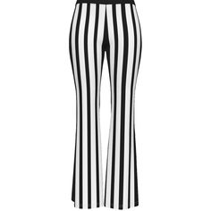 Women's Black & White Striped Flare Pants You're going to love these high-waisted black and white striped pants. With soft and flexible fabric, these striped pants are great for any occasion. Wear them to work, the gym, or anywhere in between. They're also comfortable and flattering for all body types.    - The high waistline makes them a perfect choice for work wear.    - The fabric is stretchy and comfortable, perfect for long days and quick changes.    - Dress them up with a blouse and heels Chic High Waist Wide Leg Pants With Vertical Stripes, Chic High Waist Vertical Stripes Wide Leg Pants, Trendy Striped Straight Pants, Chic High Waist Bottoms With Vertical Stripes, Chic Striped High Waist Wide Leg Pants, Striped Stretch Wide Leg Pants, Striped Wide Leg Stretch Pants, Trendy Striped Long Pants, Striped Stretch Wide Leg Bottoms