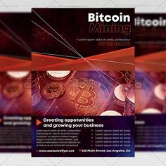 a bitcoin business brochure is shown in this graphic file, with the title'bitcoin mining '