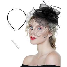 Questions? Leave A Comment Below! Black Fitted Fascinator For Party, Fitted Black Fascinator For Party, Elegant Halloween Fascinator, Chic Mini Hat Headband For Party, Elegant Halloween Party Hats, Black Spring Headband Fascinator, Black Spring Fascinator Headband, Spring Black Headband Fascinator, Fitted Black Fascinator For Summer