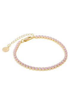 Pink Tennis Bracelet, Bold Dressers, Pink Gold Bracelet, Cocktail Bracelet, Cocktail Necklace, Casual Luxe, Girl Jewelry, Rich Girl, Recycled Sterling Silver