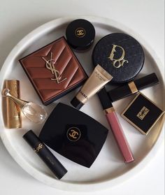 Ysl Make Up Aesthetic, Chanel Make Up Aesthetic, Ysl Beauty Campaign, Dark Makeup Products, Designer Makeup Aesthetic, Chanel Dior Aesthetic, Dior Aesthetic Makeup, Expensive Makeup Aesthetic