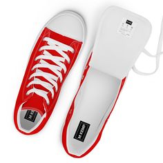 Red Men’s high top canvas shoes - Objet D'Art High-top Skate Shoes With Red Sole, Red High-top Sneakers With Speckled Midsole, Red Mid-top High-top Sneakers With Speckled Midsole, High-top Canvas Shoes With Contrast Sole, Mid-top Canvas Shoes With White Sole For Streetwear, Mid-top Canvas Shoes With Gum Sole, Custom Canvas Mid-top Sneakers With Speckled Midsole, Mid-top Custom Sneakers With Vulcanized White Sole, High-top Canvas Shoes With White Rubber Sole