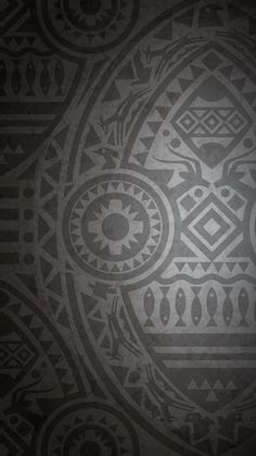 an image of a black and white wallpaper with geometric designs on it's surface