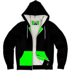 Cool Lime Zip Up  Ultra Soft MicroFleece Coat Hooded Green Fleece Jacket With Fleece Lining, Hooded Green Fleece Jacket, Fleece Hooded Jacket With Ykk Zipper For Winter, Winter Fleece Hooded Jacket With Ykk Zipper, Green Fleece Hooded Jacket With Double-lined Hood, Black Fleece-lined Hooded Jacket, Black Cotton Fleece Jacket With Fleece Lining, Fleece Hooded Jacket With Zipper Closure, Cool Lime