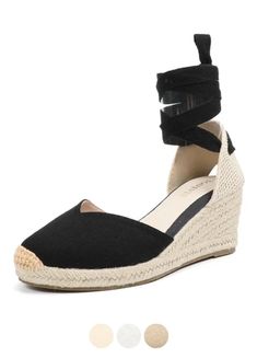 Upgrade your summer casual shoe game with Marina Wedges from USS Shoes. These fashionable wedges feature a canvas upper with a genuine leather lining for ultimate comfort. The rounded toe shape and lace-up pump style add a touch of elegance, while the TPR outsole provides traction. With a 3-inch wedge, these wedges are perfect for any spring or summer outfit. Summer Wedges, Casual Shoe, Wedge Sneakers, Womens Wedges, Shoe Game, Summer Outfit, Wedge Shoes, Summer Casual, Summer Women