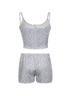 Liora Eyelet Lace Cami Set Unwind in style with the Jamisyn eyelet lace cami set from Alees Fashion. This charming set is crafted from soft, breathable fabric that ensures maximum comfort while exuding an effortlessly chic vibe. The delicate eyelet lace detailing adds a touch of elegance to the classic cami and shorts combo, making it perfect for lounging at home or a casual day out. The cami top features adjustable spaghetti straps for a personalized fit, while the shorts are designed with a co Casual Summer Camisole Set, Casual Loungewear Sets With Lace Trim, Spring Casual Camisole Set, Summer Camisole Sets With Lace Trim, Summer Sleepwear Cami Set, Summer Camisole Set For Daywear, Casual Summer Sets With Lace Trim, Casual Loungewear Sets With Spaghetti Straps, Casual Cami Sets For Summer