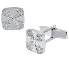 Elevate your style with this pair of square cuff links, meticulously crafted in 14K white gold and adorned with sparkling diamonds. These cuff links offer a touch of elegance and sophistication to any ensemble, making them an ideal accessory for special occasions or everyday wear. From Affinity® Diamond Jewelry. Silver Diamond Cufflinks For Business, Silver Diamond Cufflinks For Anniversary, White Gold Diamond Cufflinks For Anniversary, Classic White Gold Diamond Cufflinks, Modern White Gold Cufflinks For Wedding, Anniversary White Gold Diamond Cufflinks, White Gold Diamond Cufflinks For Formal Occasions, White Gold Diamond Cufflinks With Polished Finish, Formal White Gold Diamond Cufflinks