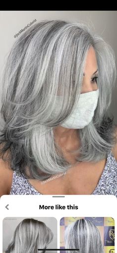 Grey Hair Transformation, Grey Hair Inspiration, Gray Hair Growing Out, Natural Gray Hair, Blending Gray Hair, Gray Hair Highlights, Long Gray Hair, Hair Makeover