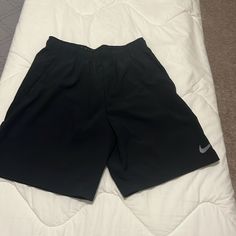 Nike Shorts Worn 1 Time Looks Brand New Black Training Shorts With Pockets, Black Go-dry Short Leg Bottoms, Black Go-dry Shorts, Black Athletic Shorts With Pockets And Short Inseam, Black Athletic Shorts With Elastic Waistband, Black Casual Training Bottoms, Nike Black Moisture-wicking Bottoms, Nike Black Athletic Shorts With Elastic Waistband, Black Training Bottoms With Short Inseam