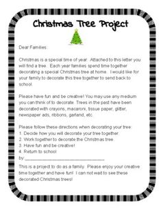 a christmas tree project is shown in this printable activity for children to learn how to write