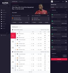 an image of a soccer player's profile on the app store page, which is displayed in red and black colors