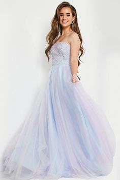 Jovani Kids K02229 This is a beautiful long tulle ballgown that has a straight neckline. The top is fully embellished. This kids dress is great for tween or preteens for a pageant gown, spring formal or other formal events. Sizes: 4,6,8,10,12,14 Colors: Blue Tulle Ballgown, Pageant Gown, Spring Formal, Blue Dress Formal, Pageant Gowns, Embellished Top, Spring 2024, 2024 Collection, Kids Dress